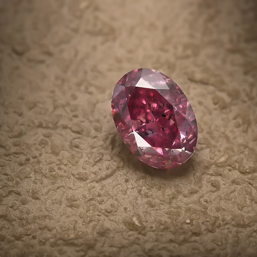 Pink oval diamonds from Leibish