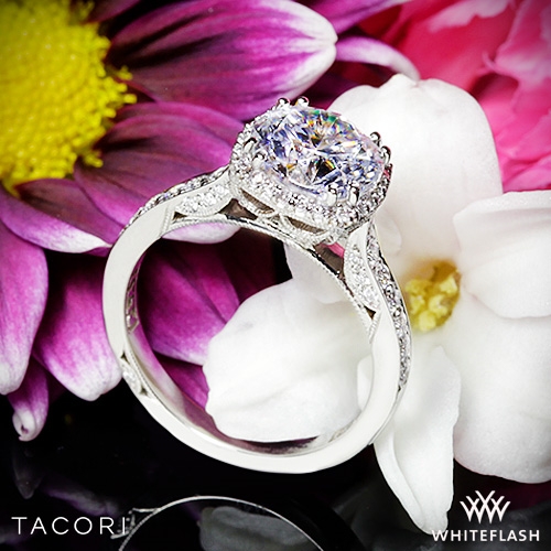 Tacori Dantela Crown  Halo Diamond Engagement Ring