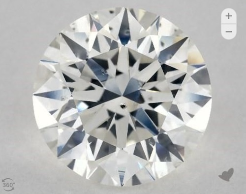 4.01 carat H SI1 Round Excellent Cut Diamond from James Allen