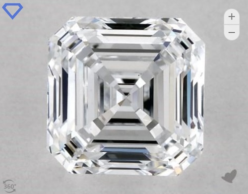 Lab-Created E VS1 1.10 Carat Asscher Diamond from James Allen