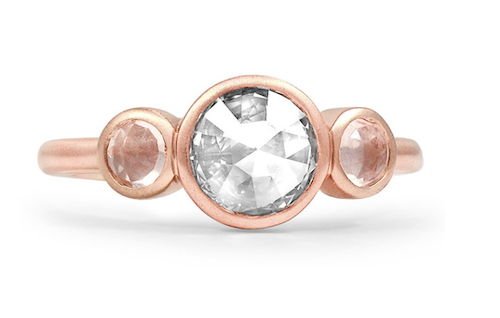 Rose Cut Three Stone Ring from Brilliant Earth
