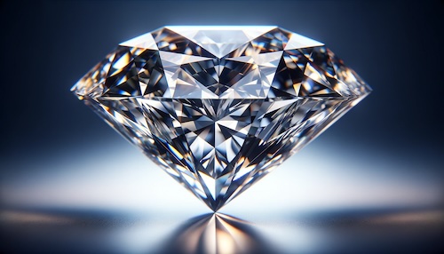 Here's the image of a diamond cut, focusing on its geometric precision and symmetry. The artistry and skill involved in achieving the perfect cut are clearly visible.