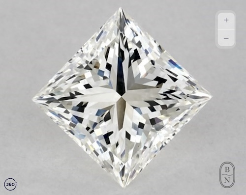 1.00 Carat I-VVS2 Princess Cut Diamond
