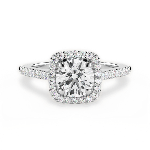 Dainty Diamond Halo Engagement Ring from Ritani