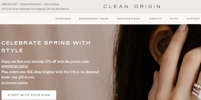 Clean Origin Homepage