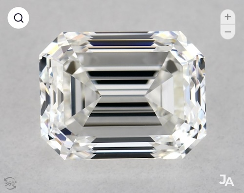 GIA 1.00 Carat H-SI1 Very Good Cut Emerald Diamond-28289597
