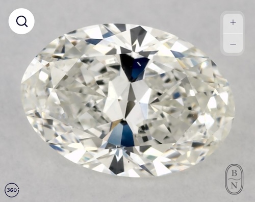 GIA 1.01 Carat H-VS2 Very Good Cut Oval Diamond
